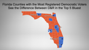 most democratic dominated counties in florida