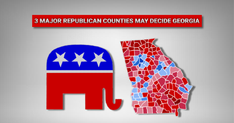Georgia Counties that Vote Republican Most Consistently