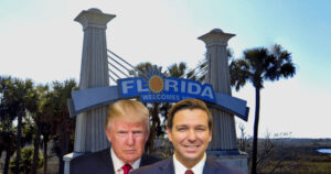 trump vs desantis florida background