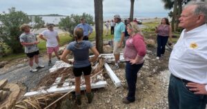 Florida Sen. Rick Scott visiting storm-damaged areas of the state