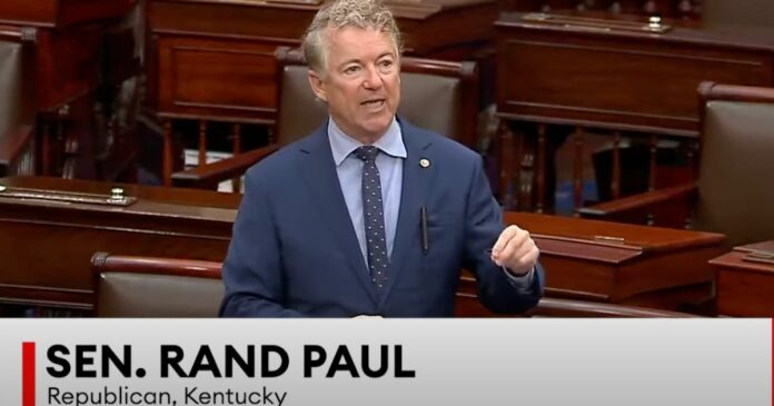 rand paul vs tariffs Kentucky Senator Rand Paul speaking on the Senate floor